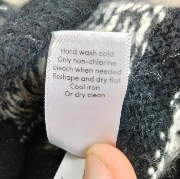 ATHLETA Wool Cashmere Longline Open Front Cardigan in Marled Black Grey Sz. XS - Picture 11 of 12